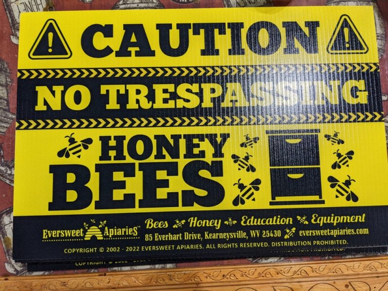 Bee Caution Signs